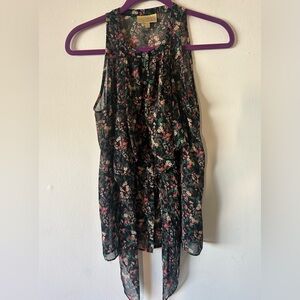 Princess Vera Wang Floral Sheer Print Top